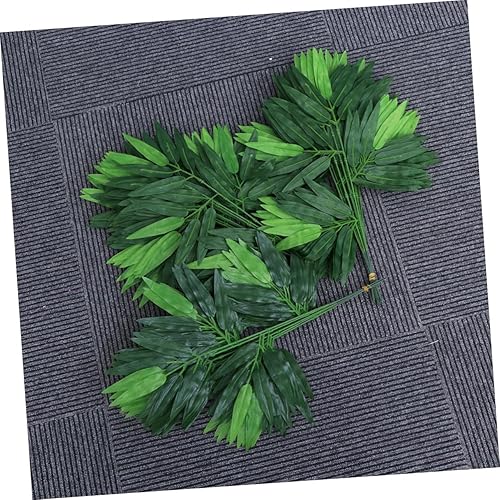 Miniatura 7 de ARTIBETTER 36 hojas artificiales de bambú en maceta, palo de bambú artificial, hojas decorativas para manualidades