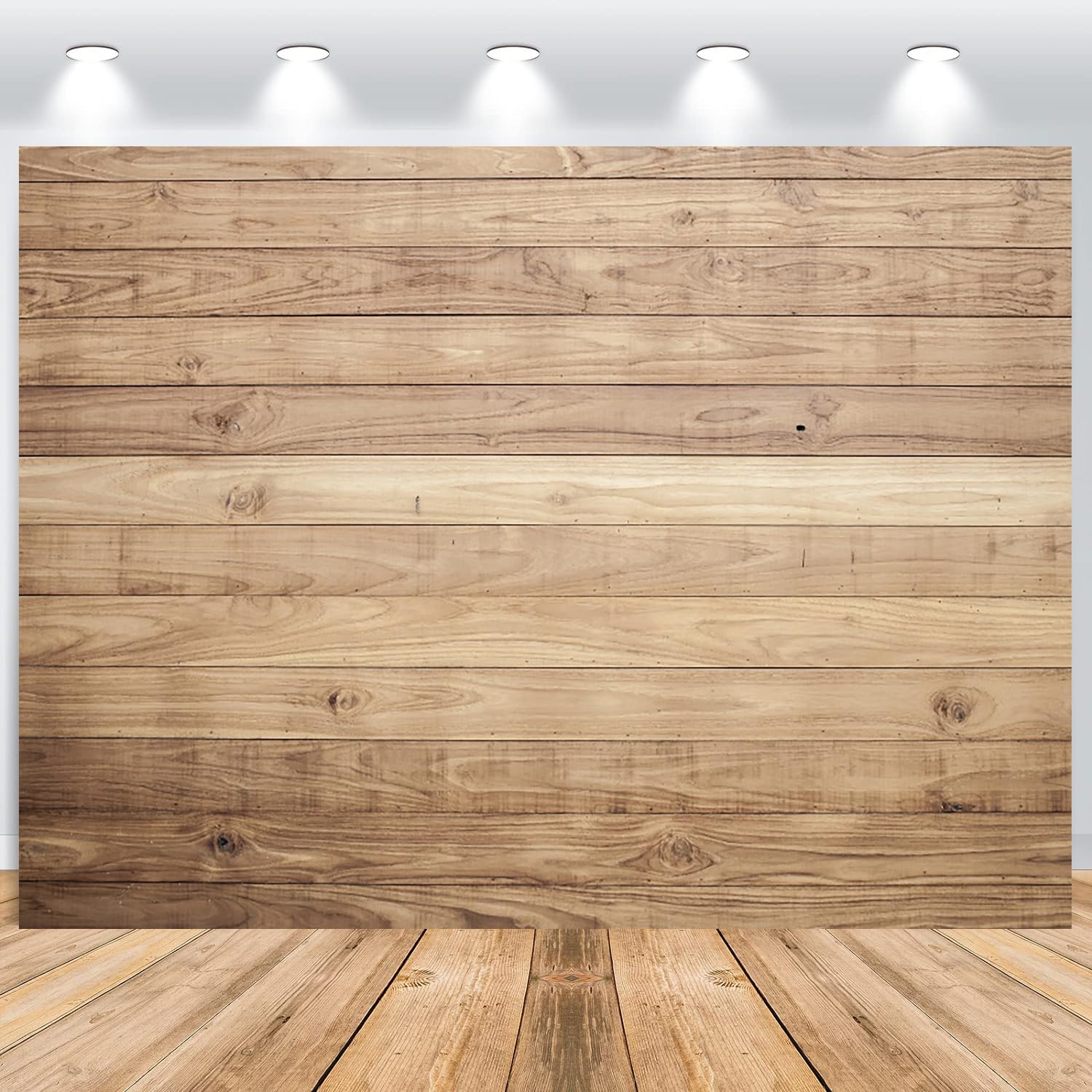 Fondale fotografico in legno 3 x 2 m, colore legno naturale marrone, sfondo fotografico in vinile per baby shower, feste di compleanno, decorazione torta da tavolo, accessori per studio