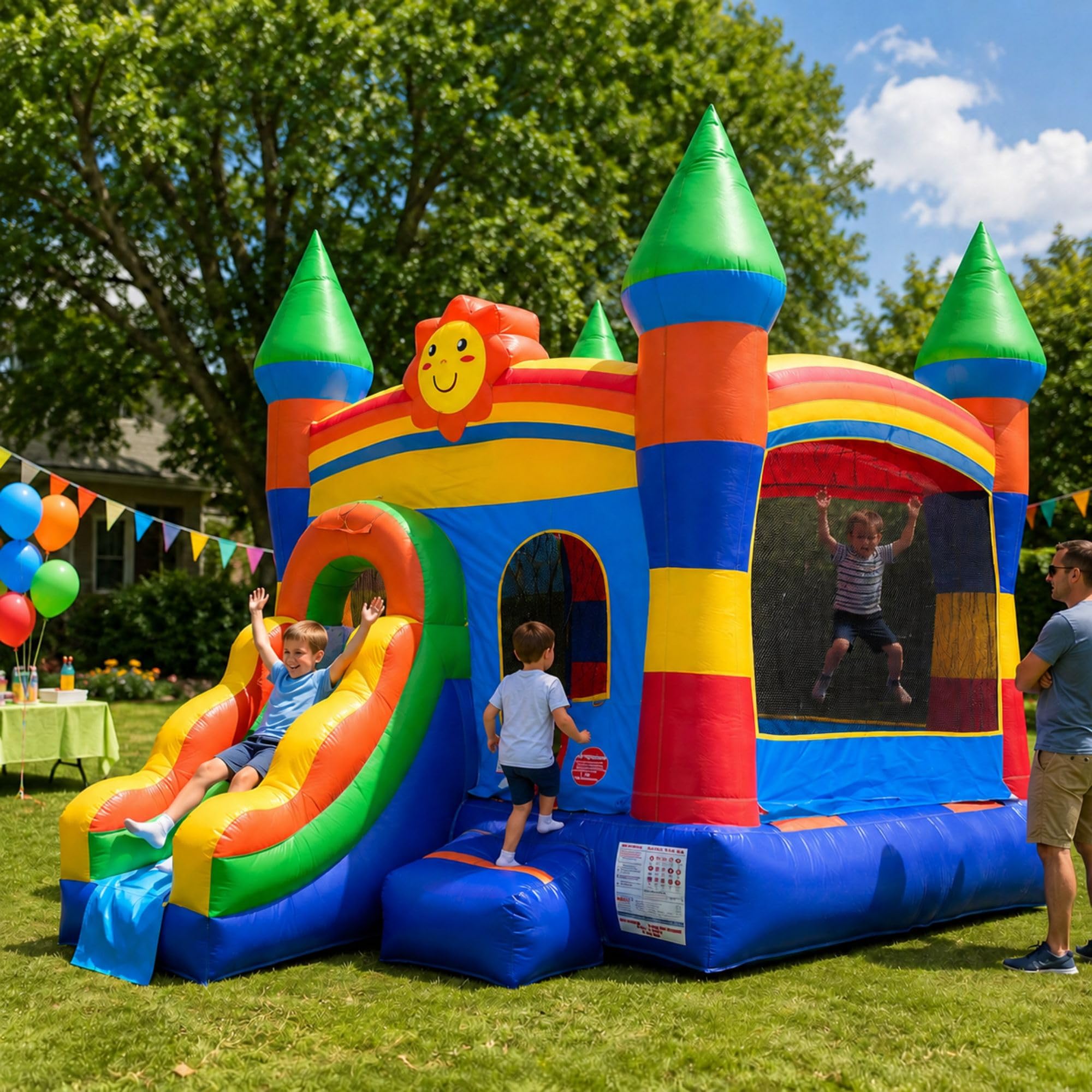 Amazon.com: Pogo Bounce House Crossover Inflatable with Slide No