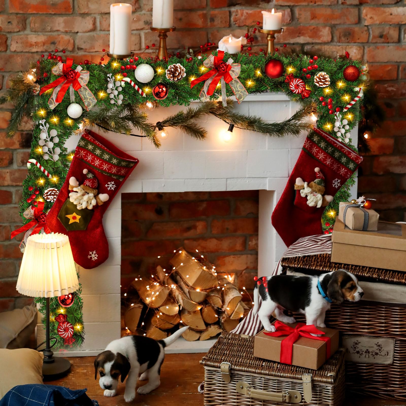 Ghirlanda Natale Artificiale 2.7m In PVC Con Pigne - Verde, 270 Rami Per Interni Ed Esterni - Foto 11