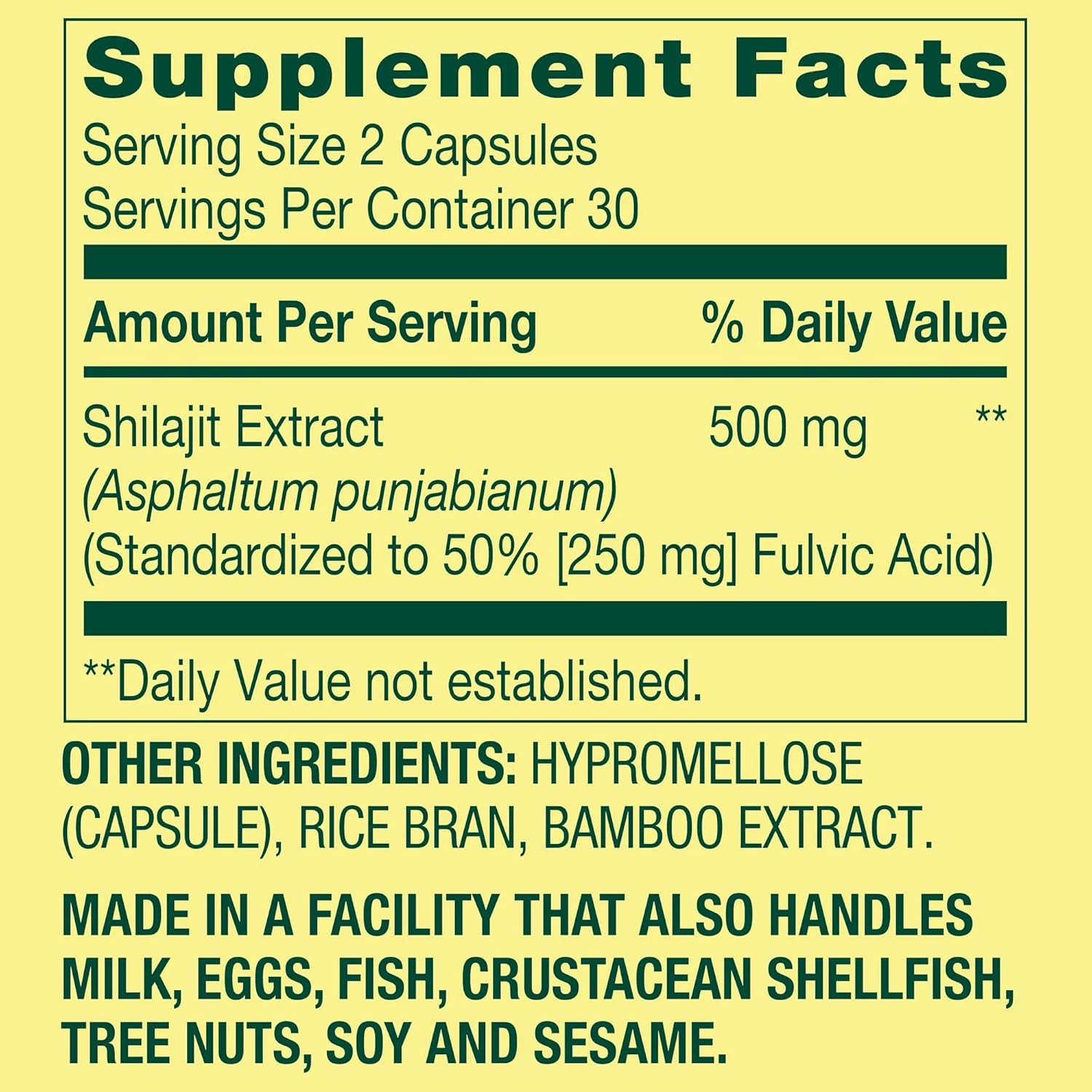 SUREFECT Spring Valley Shilajit Extract Vegetarian Capsules - 500mg with 50% Fulvic Acid, 60 Count Organizer.