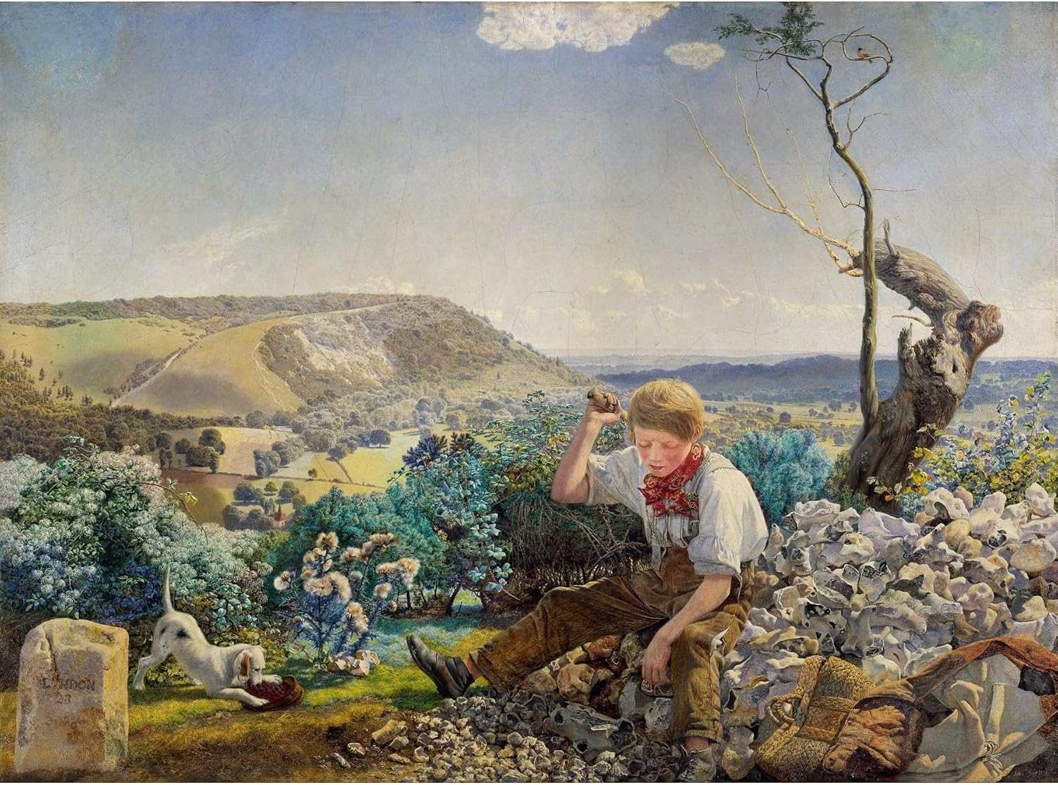 ArtDirect The Stonebreaker (1857-1858) Unframed Art Print Giclee Poster by John Brett - Ready for Framing with Customization Sizes 10x7, 14x10, 20x15, 33x24, 48x35 and 60x44 inches