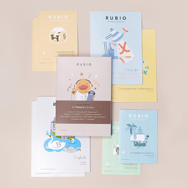 Portada de Pack de 10 Cuadernos Rubio 5º Primaria