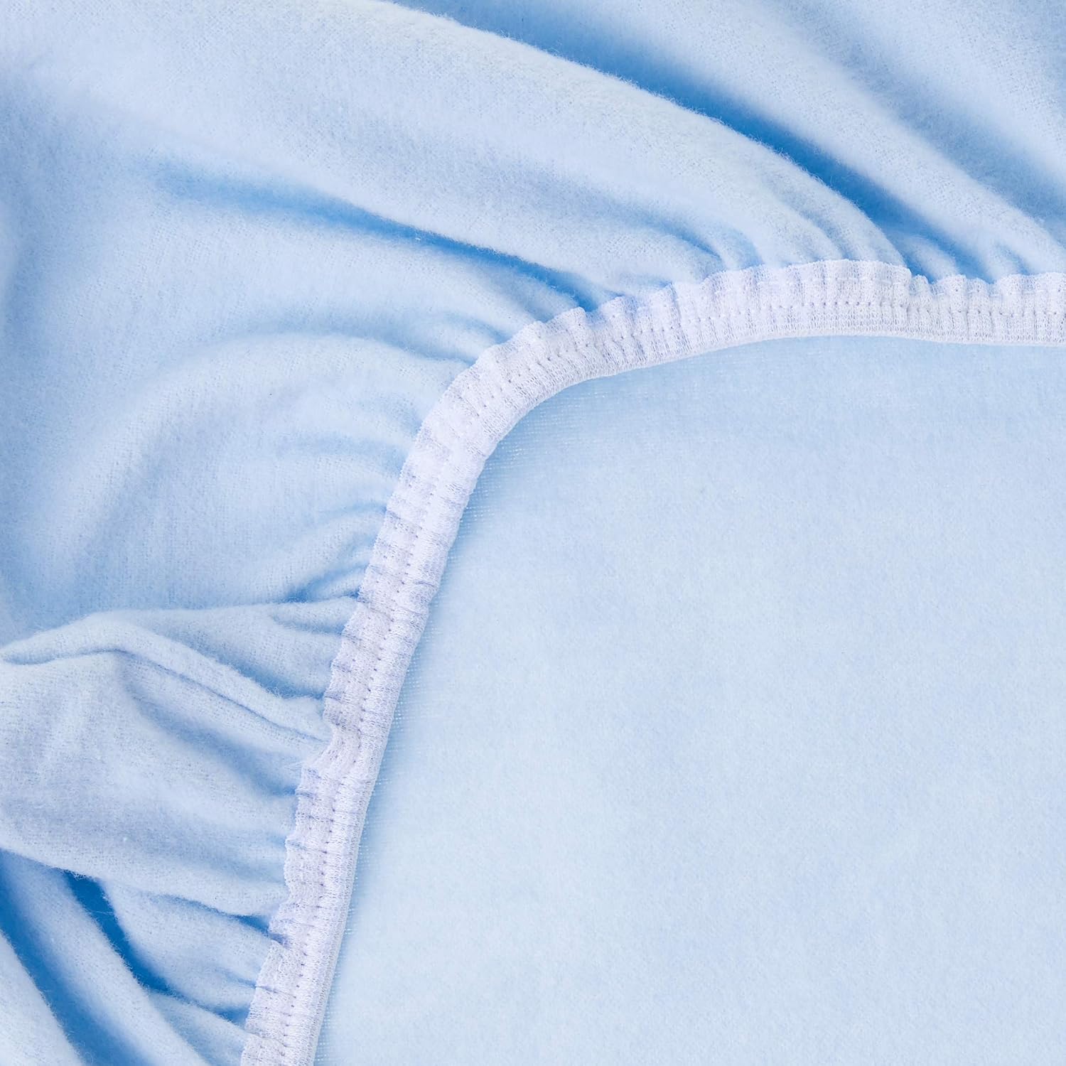 Kushies Pack N Play Playard Sheet, Soft 100% Breathable Cotton Flannel, Made in Canada, Blue