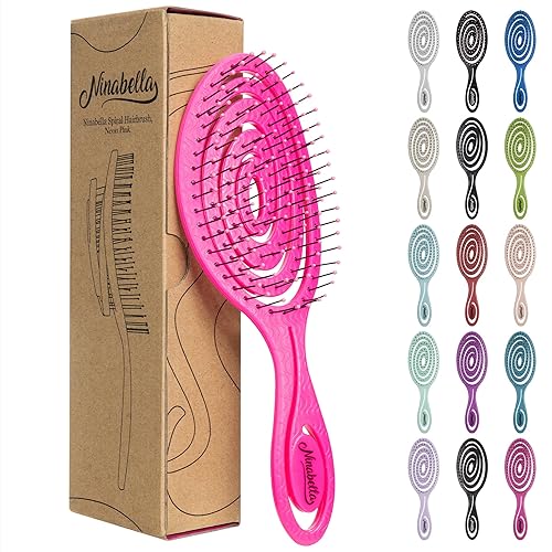 Miniatura 10 de Ninabella Cepillo desenredante para cabello para mujeres y hombres, no tira, cepillos alisadores para cabello lacio y rizado, cepillo desenredante