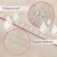 Vista 5 de ELEXTYLE Fundas impermeables para mesa rectangular y 4-6 sillas de 96 pulgadas de largo x 70 pulgadas de ancho x 32 pulgadas de alto