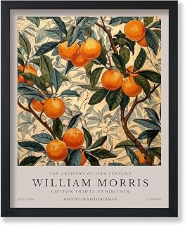 Monem Art William Morris Poster – Orange Tree Art – Orange Fruit Print – Botanical Design – Exhibition Poster – Floral Design – Farmhouse Artwork – Aesthetic Print – Living Room Decor – 8x10 UNFRAMED Wall Décor