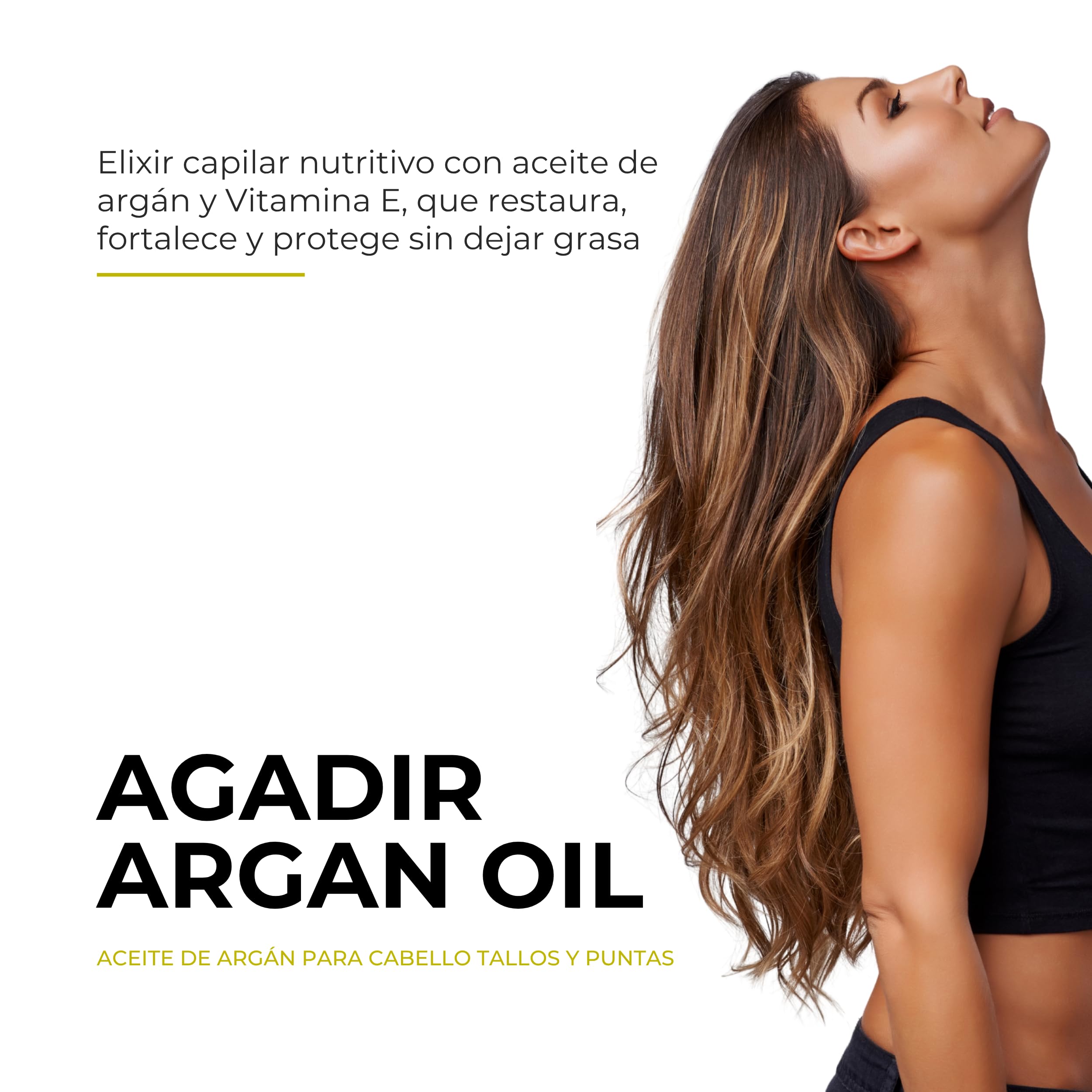 Agadir Argan Oil | Aceite Pelo Seco y Dañado y Todo Tipo de Cabello | Aceite Pelo con Poder Antioxidante | Bloquea la Humedad y Restaura el Brillo | Argan Para Cabello uso exclusivo