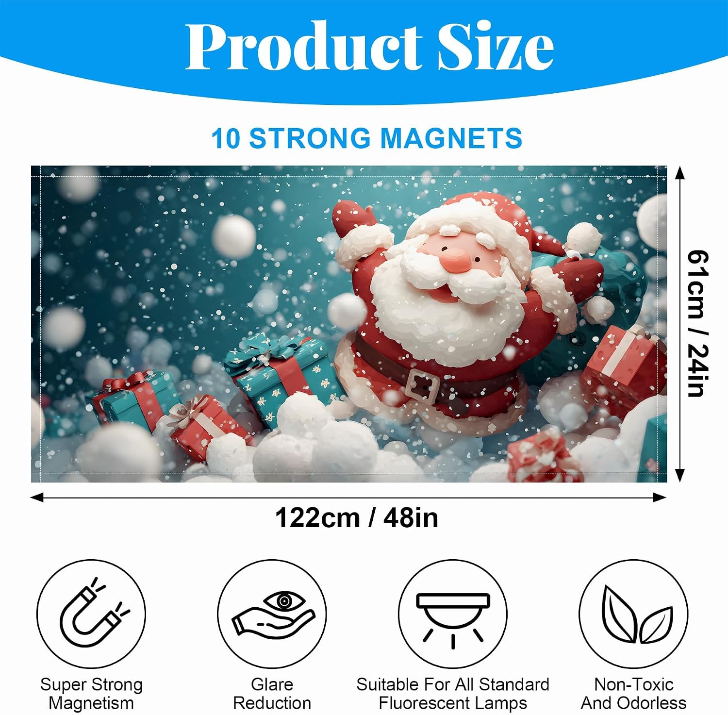 2 Pack Fluorescent Light Covers- 4 x 2 Feet Magnetic Ceiling Light Cover Room Supplies (Color 5)