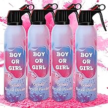 4 Pack Gender Reveal Powder Spray – Pink Color Blasters for Baby Girl Shower Parties, Weddings Decorations, Outdoor Celebrations – Long-Lasting Vibrant Smoke for Photos & Videos