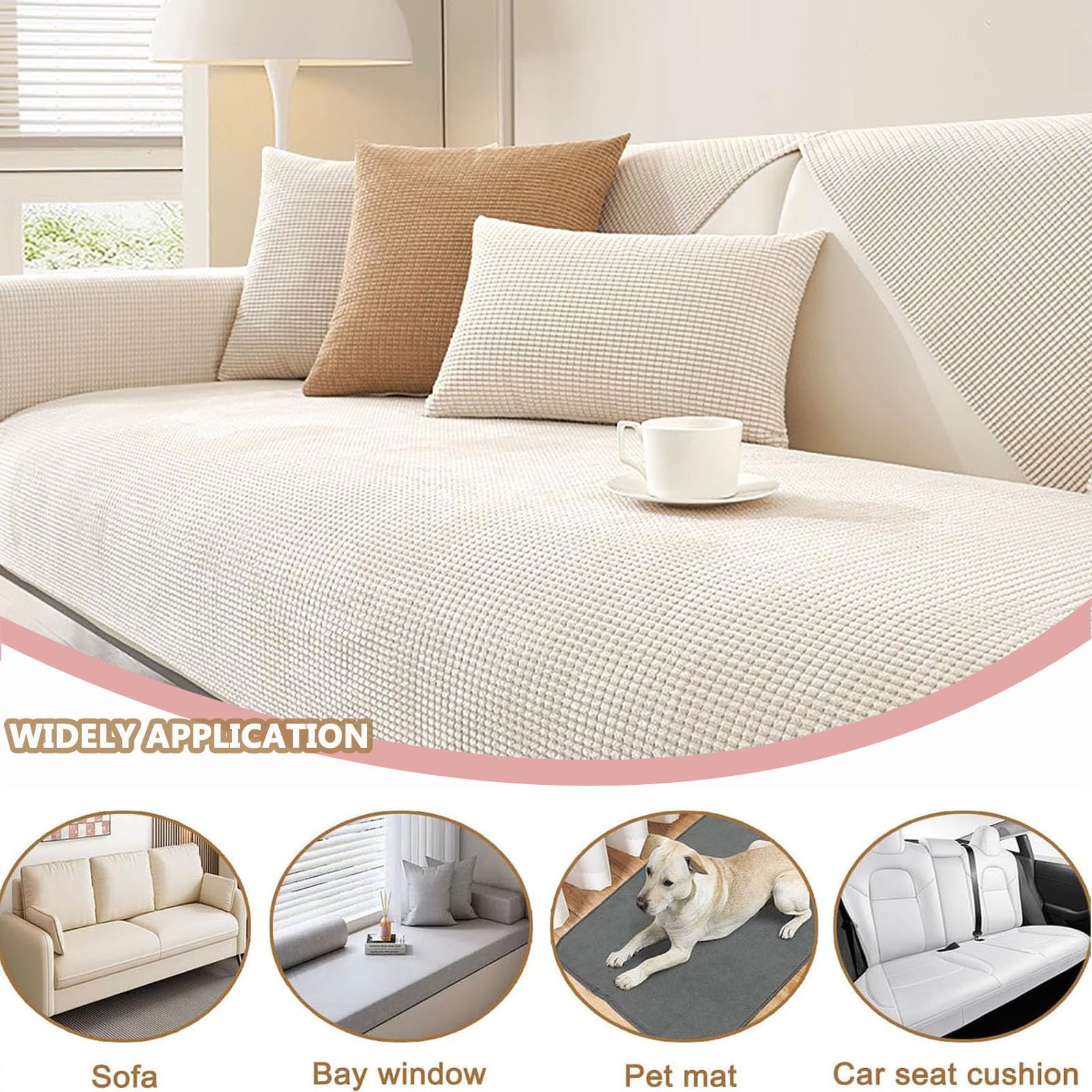 Housse De Canapé D'angle Imperméable,Toutes Les Saisons Drap Housse Canapé