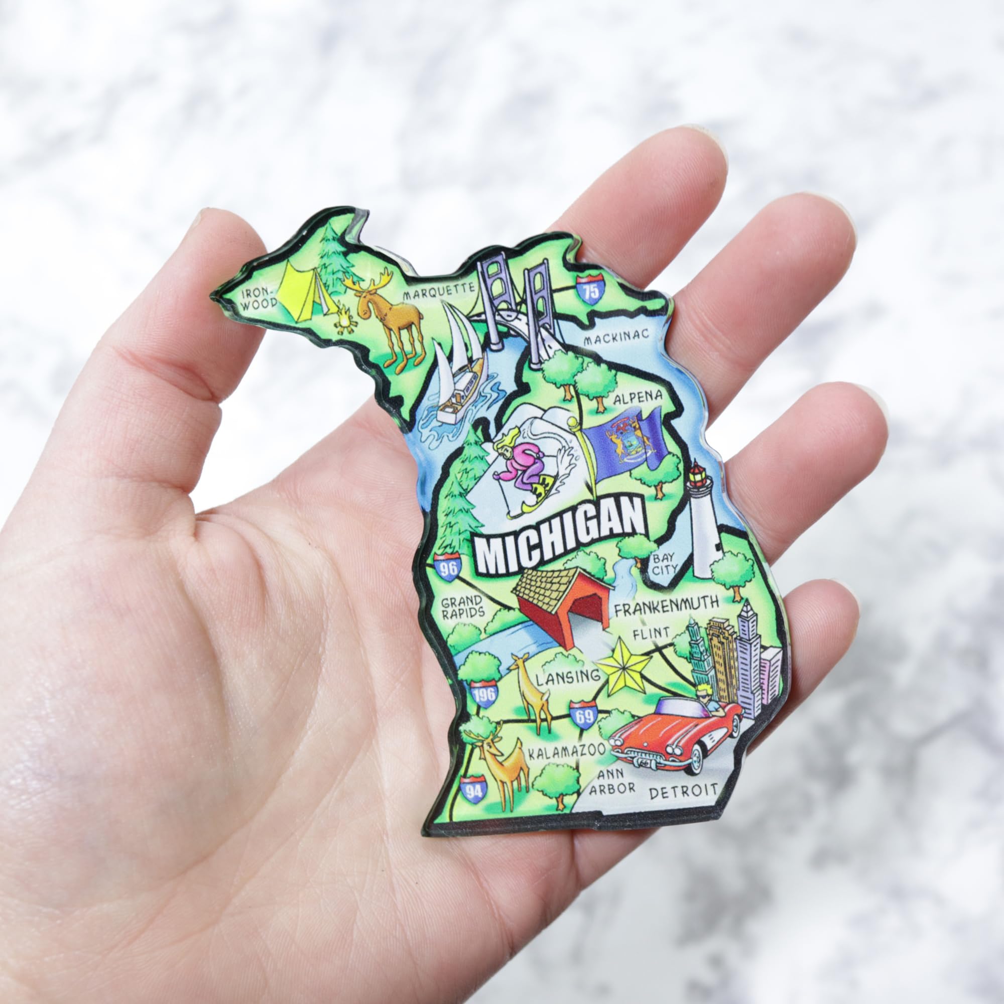 Original U.S. State Magnet Set By Classic Magnets, 51-Piece Vintage Magnet Set E - Foto 4