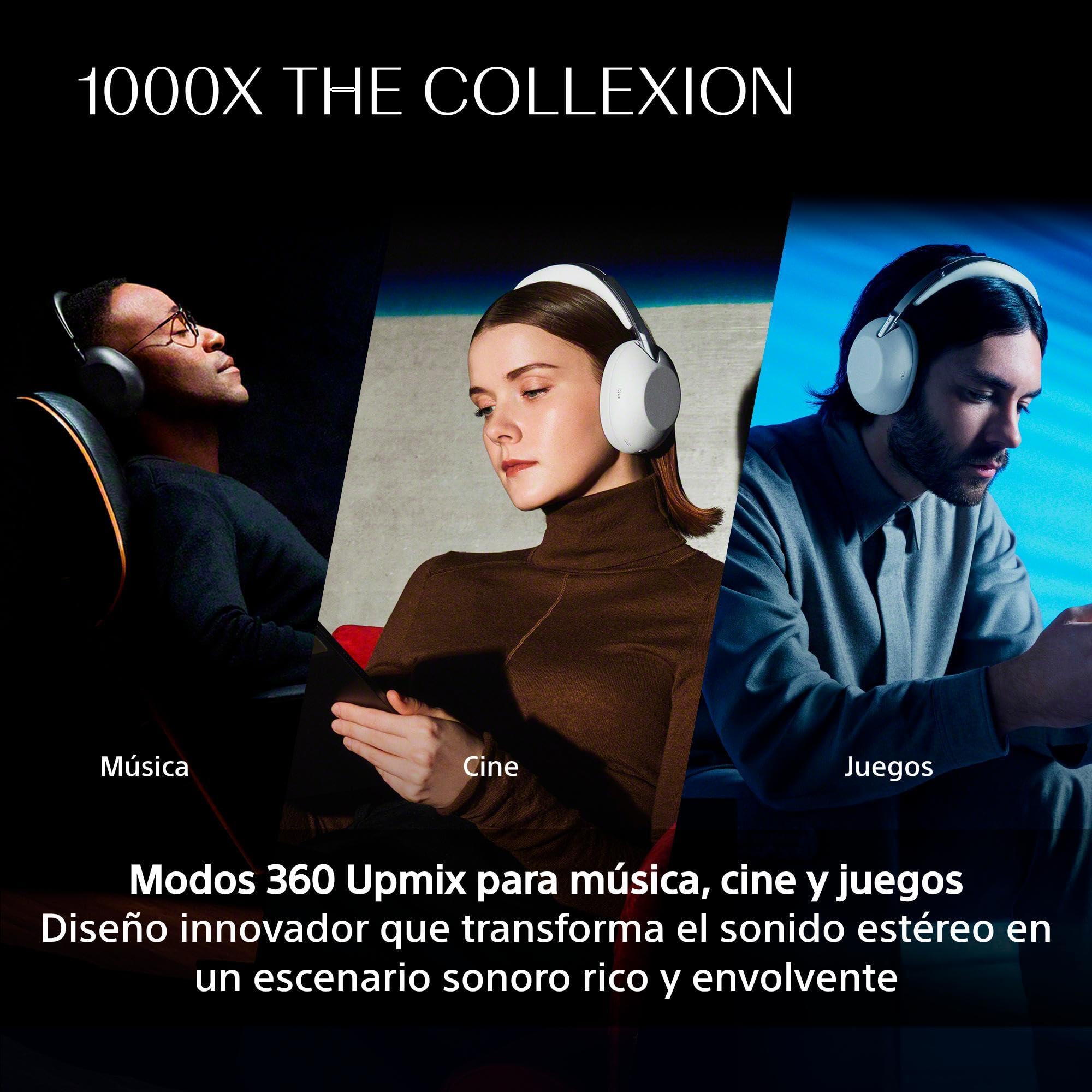 Sony 1000X The COLLEXION Auriculares inalámbricos de Lujo Bluetooth con Noise Cancelling Premium, Sonido Hi-Res Estudio; 360 Upmix, con Estuche para Viajes, Negro, Nuevo Modelo