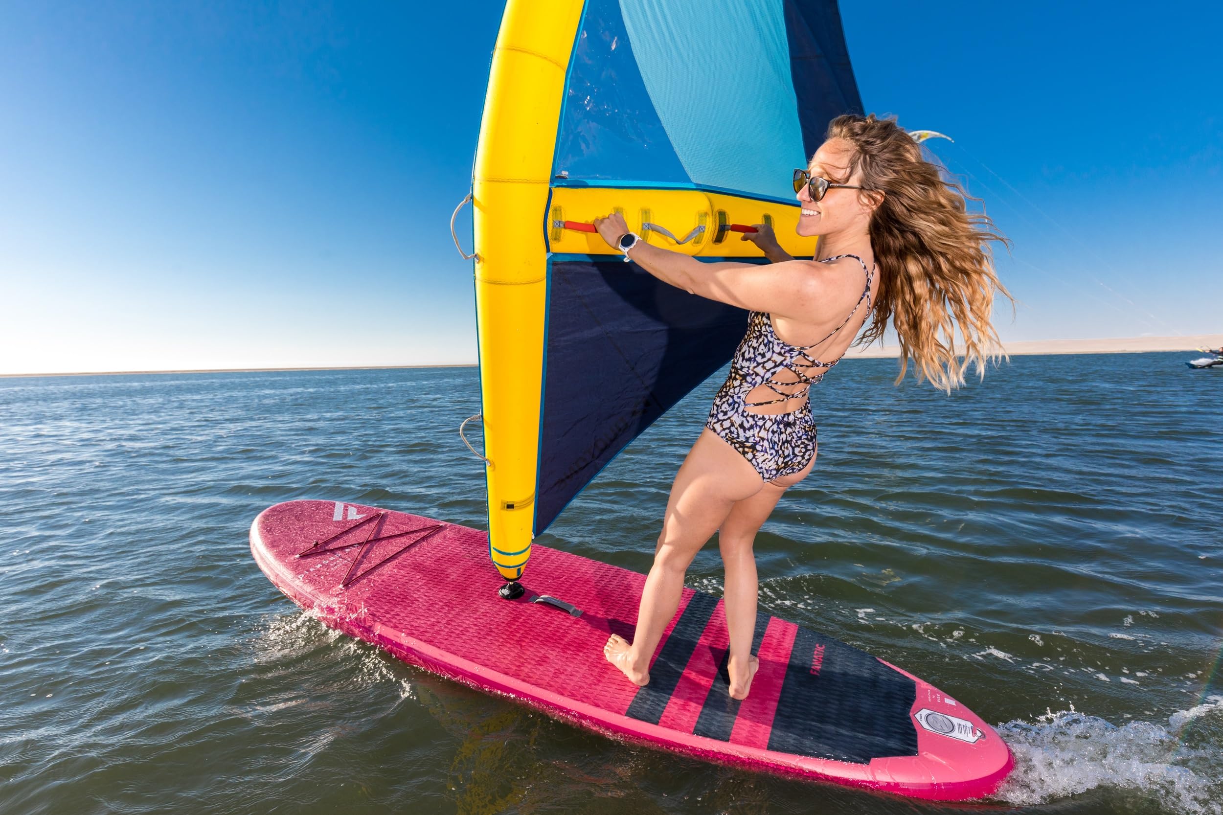 BRUNELLI 10.8 Windsurf Woven Double Layer iSUP Board hinchable Stand Up Paddle iRIG M Surf Sail Set Blue