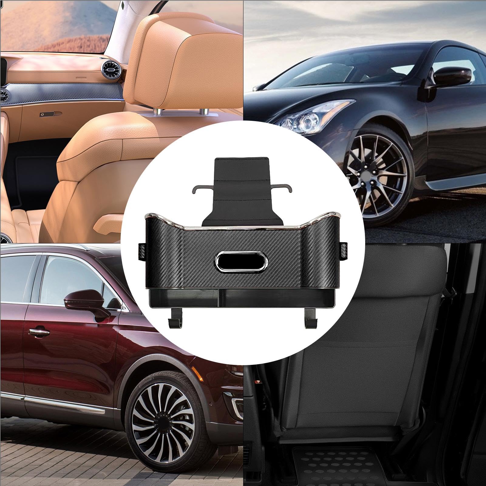 Portaoggetti per Sedile Auto Busta da Viaggio Multifunzionale con | Accessorio Di Archiviazione Del Sedile Posteriore Per Camping Bottiglie Ombrellini Camion