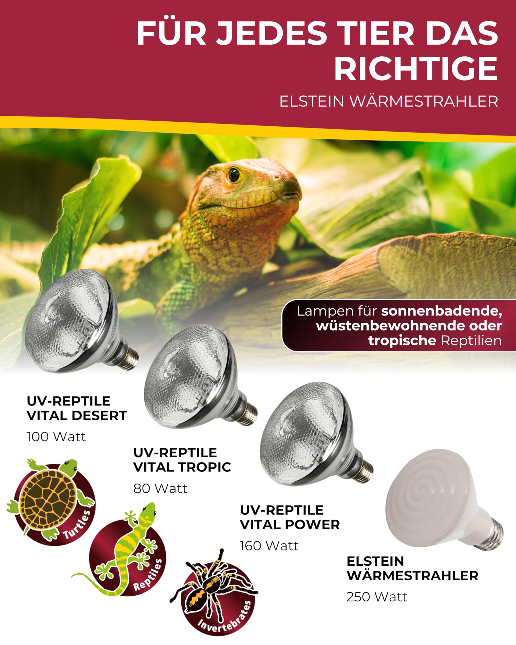 HOBBY Terraristik Elstein Strahler I IOT 90, 250 W I Keramischer Infrarot Dunkelstrahler zur Reptilien- und Insektenhaltung I Terrarium Wärmestrahler I langlebige Wärmelampe für Terrarien