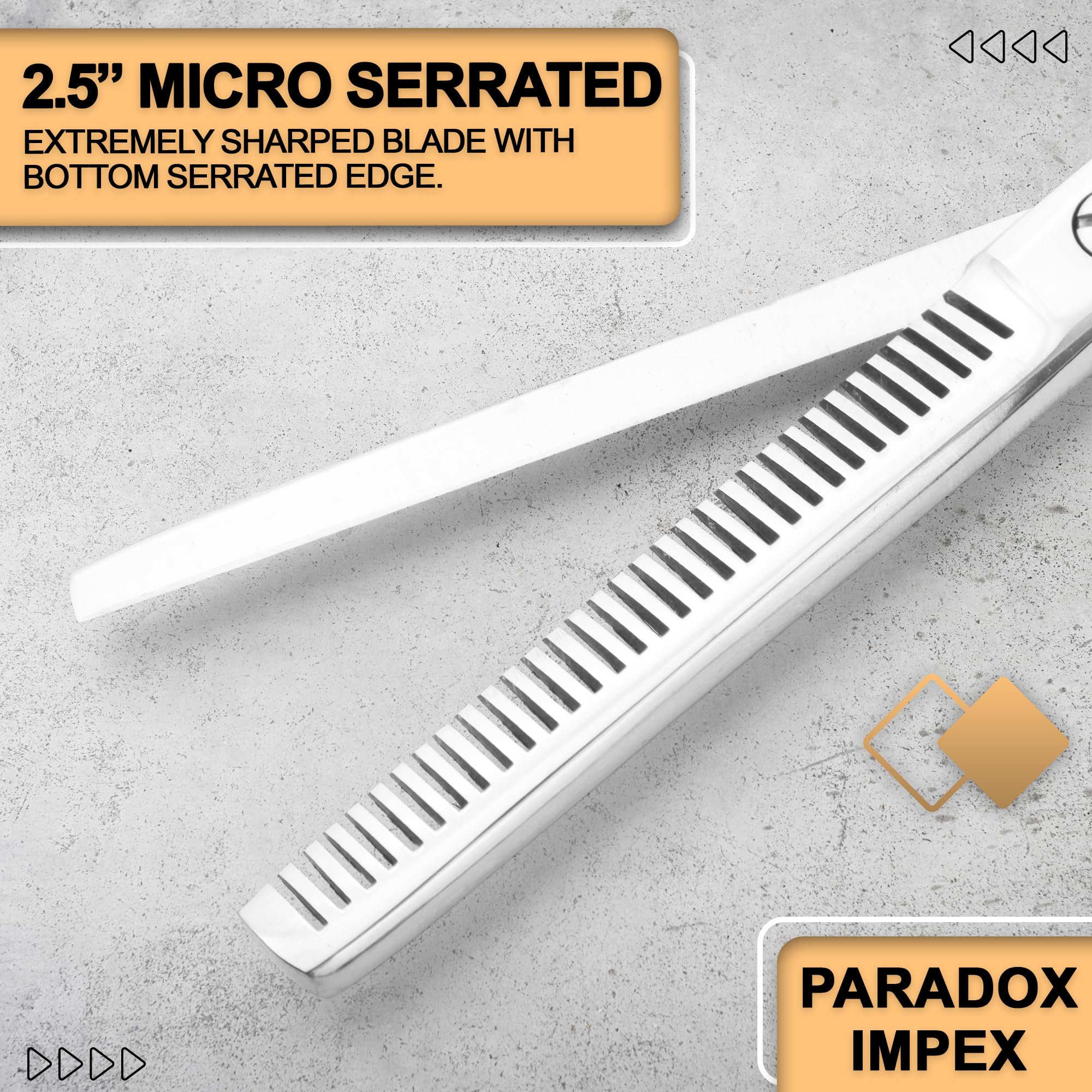 Tijeras profesionales para adelgazar el cabello, tijeras de corte de cabello de acero inoxidable de 6.5 pulgadas, tijeras de adelgazamiento de uso doméstico y de salón vienen con una elegante bolsa de 4