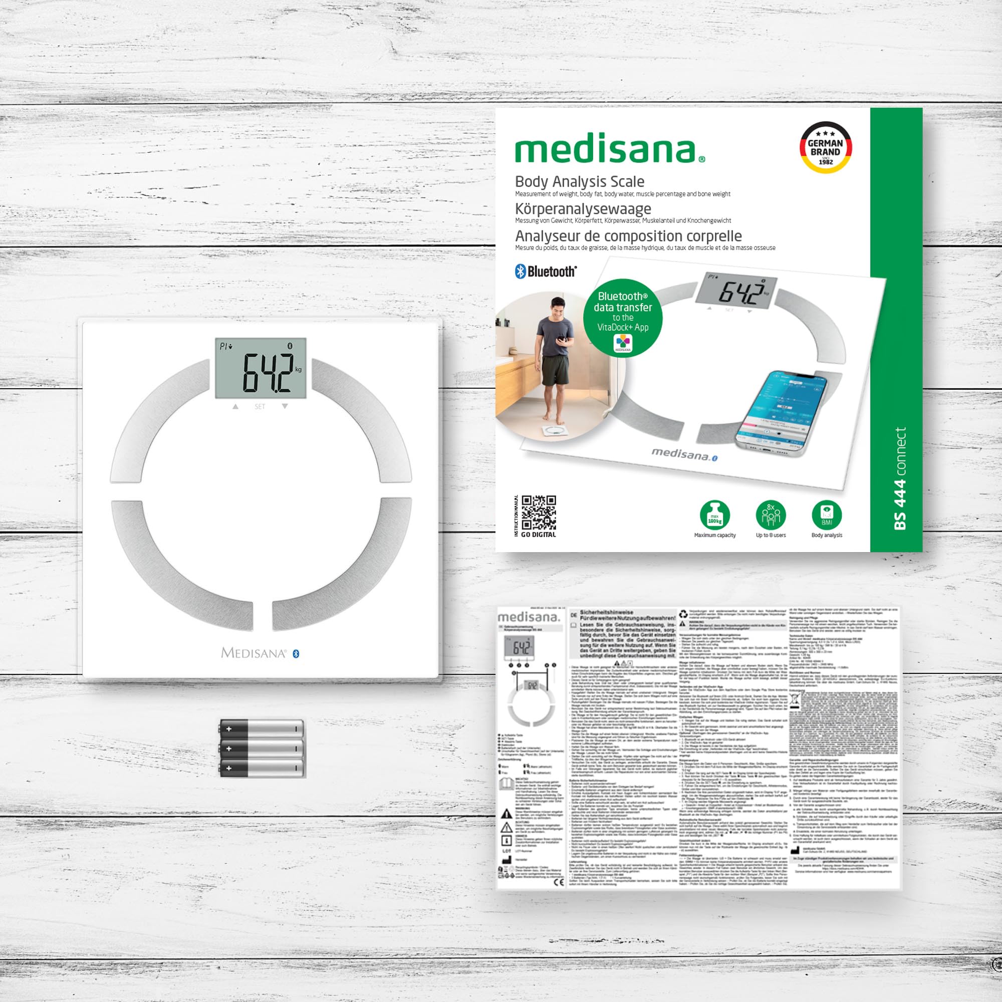 Medisana BS 444 connect Body analysis scale, Digital Bathroom