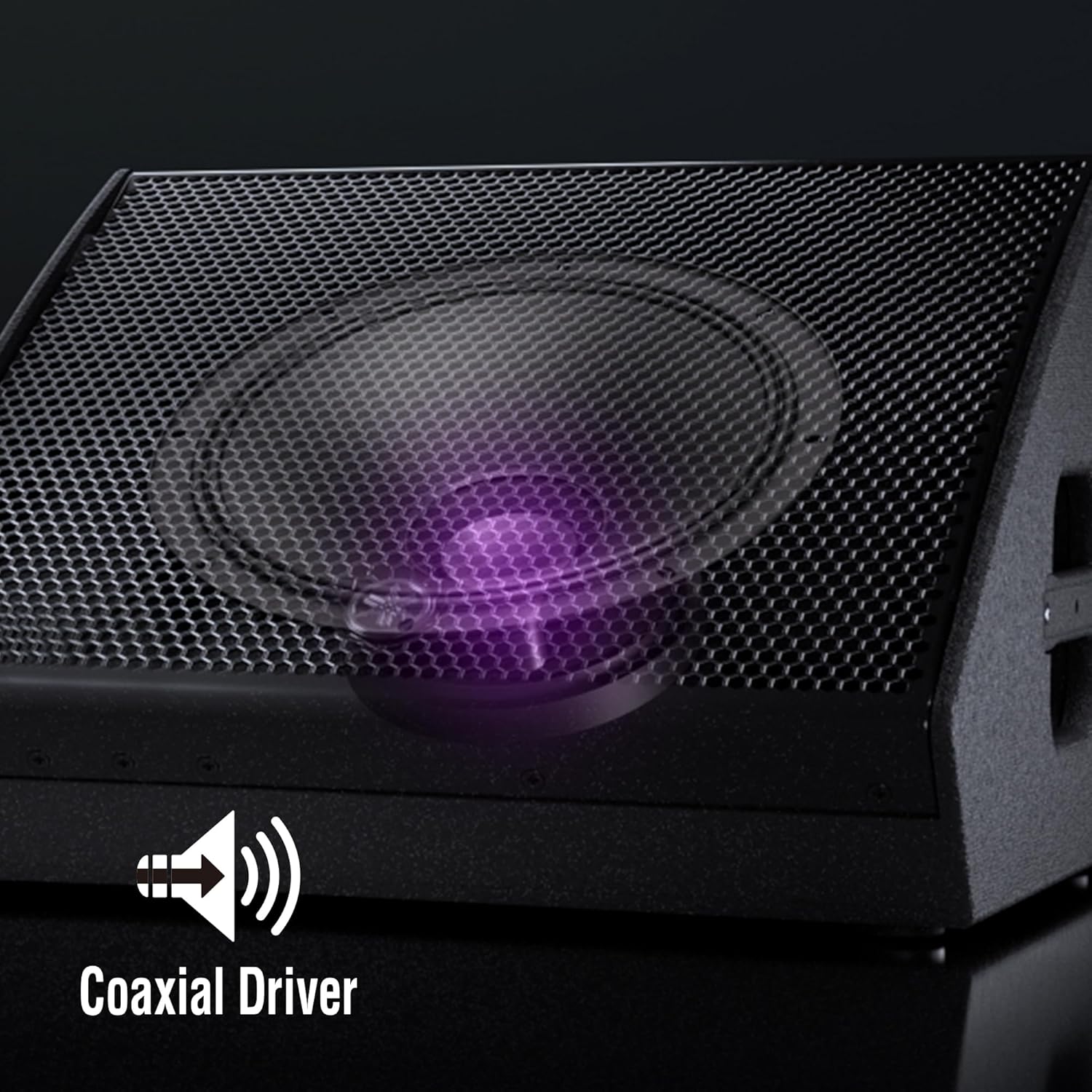 Yamaha DHR Series Powered Speaker, 1000W, 12" LF,1.75" HF Compression Driver Coaxial Design, Plywood Enclosure