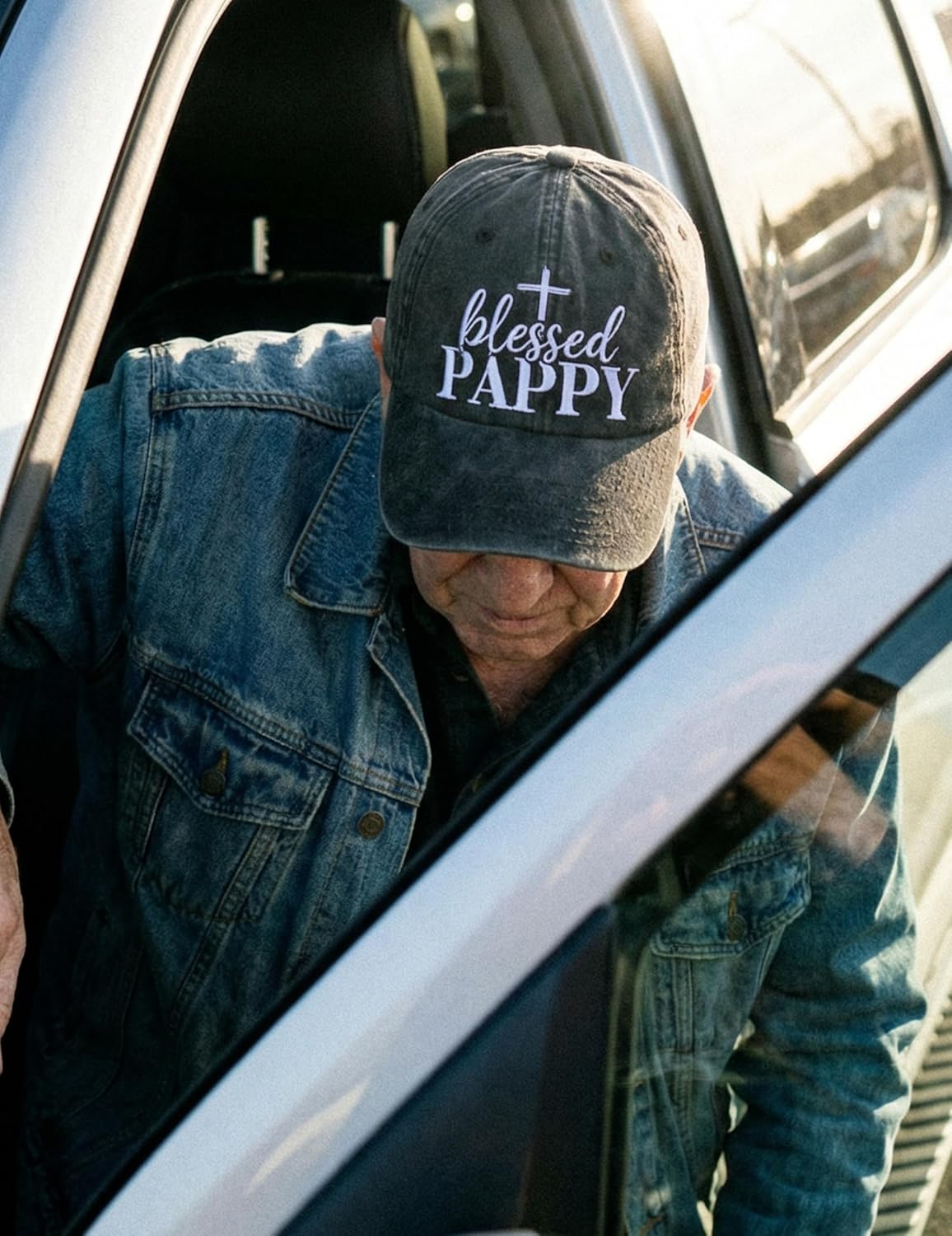 InnoBeta Blessed Pappy Gifts Hat for Men, Pappy Gifts for Christmas, Fathers Day, Birthday, Adjustable Embroidered Baseball Cap - Image 5