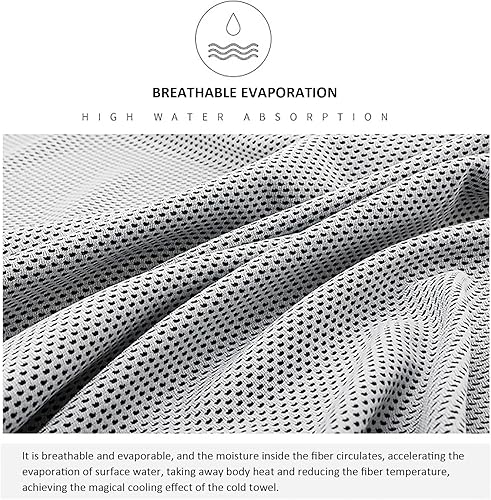 Miniatura 3 de Peicees Paquete de 10 toallas de enfriamiento de microfibra para cuello, deportes, gimnasio, entrenamiento, toalla de enfriamiento, de secado