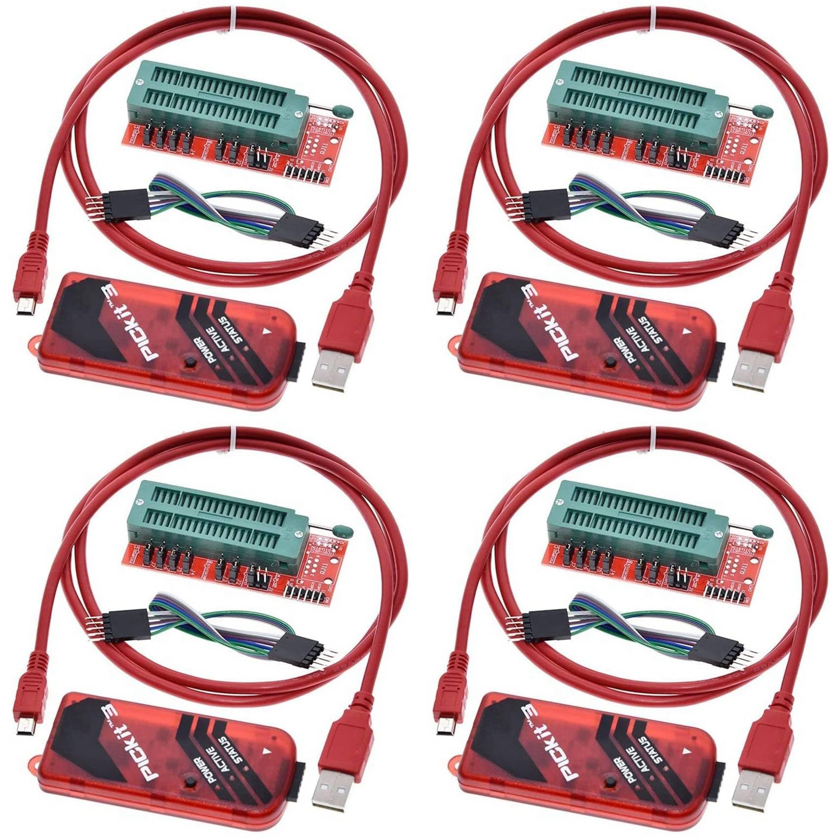 4X PICKIT3 Programmer + PIC ICD2 PIC Kit 2/3 Programmierung Adapter Universal Programmierer Sitz FZ0508