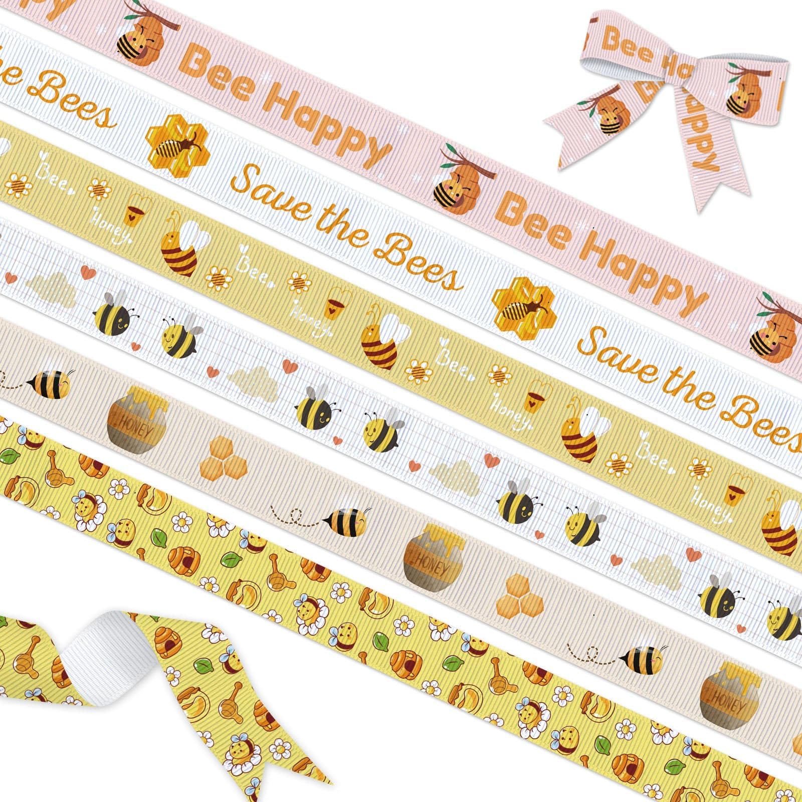 Amazon.com: YKW Spring Bee Ribbon, 6 Designs Decorative Grosgrain ...