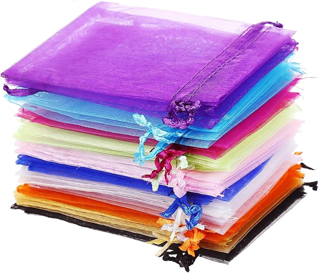 FINGOOO Organza Gift Bag Wedding Party Favor Bags Jewelry Drawstring Pouches Party Supplies