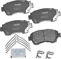 Vista 409 de Pastillas de Freno Delanteras Cerámicas Bendix Priority1 CFC430A para Modelos Selectos INFINITI G35, I30, Nissan 350Z, Altima, Juke, Maxima, Sentra