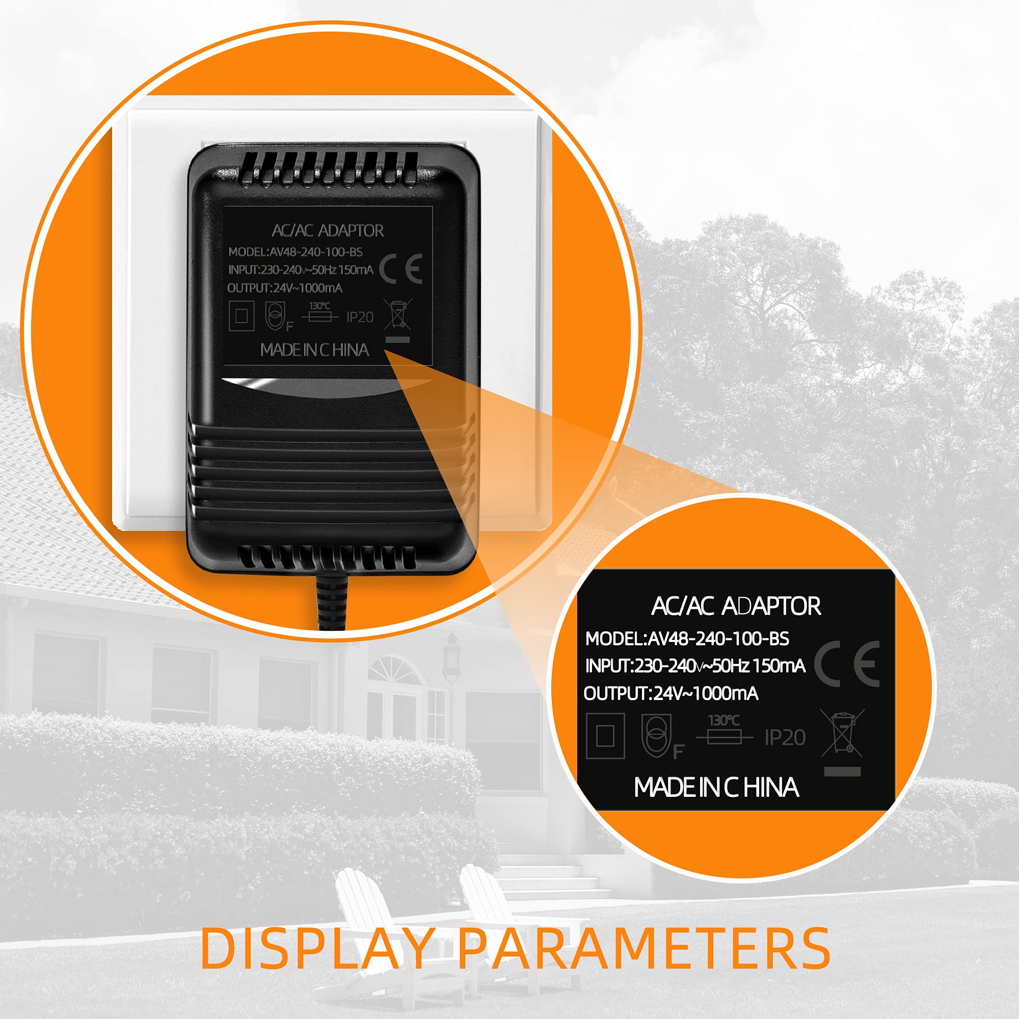 Buy 824vac AC 1000mAh Wired Transformer for Ring Hardwired Doorbell