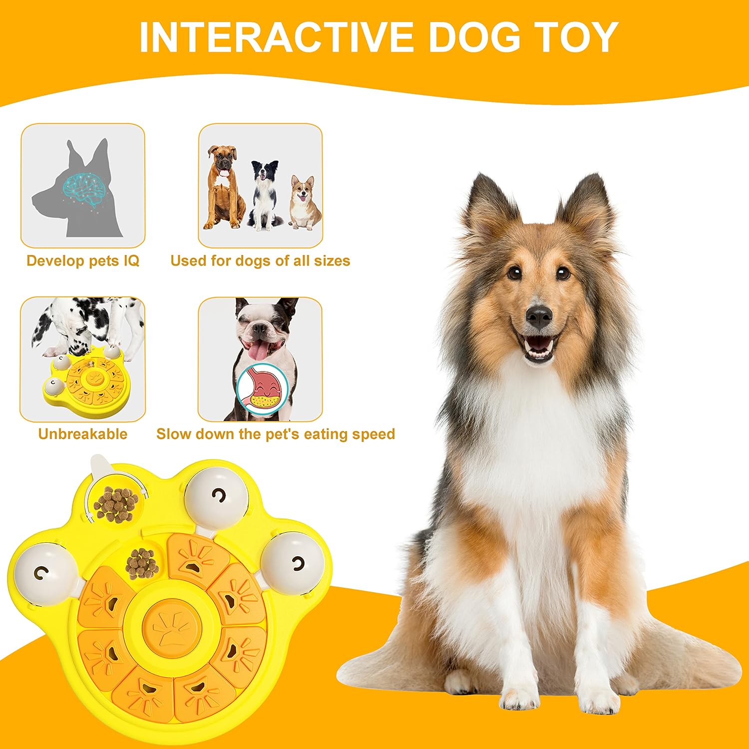 犬用パズルおもちゃ 犬用おやつパズル おやつ調子犬のおもちゃ 小型中型犬用 犬のおもちゃ 子犬IQ刺激用 犬用スローパズルフィーダー