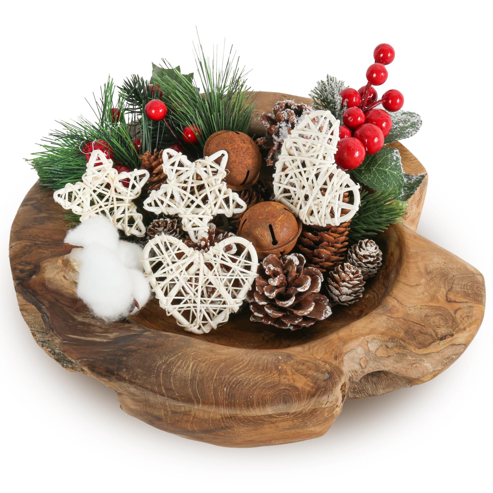 Adventskranz Modern – Kerzenhalter aus Holz für die Adventszeit 30CM - 35CM | Adventskranz mit 4 Kerzenhaltern, vielseitig als Schlüsselschale, Teelichthalter und dekorative Holzschale