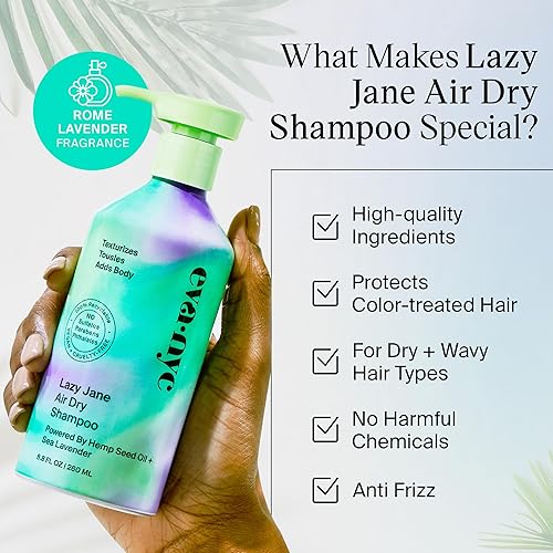 Miniatura 6 de Eva NYC Lazy Jane Air Dry Champú, productos para el cabello secado al aire para textura natural y control del encrespamiento, champú vegano y sin
