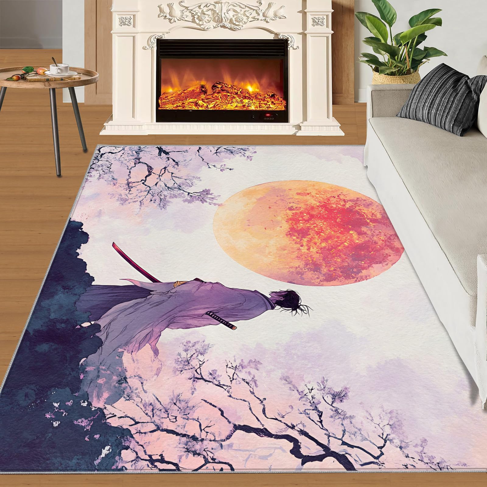 Tapis Samouraï lune de sang pour relooker un salon ou une chambre