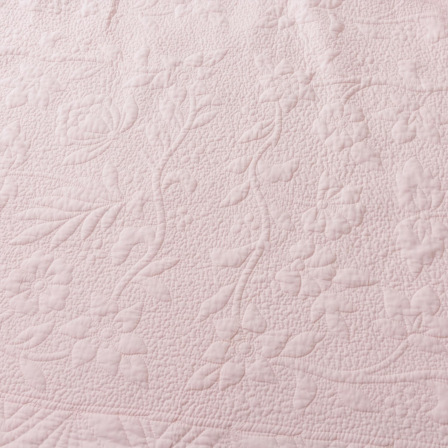 Brandream Pink Scalloped Edge Quilt Cotton Quilted Throw Blanket for Bed Couch Daybed 47 X 60 Inch Decorative Throw Blankets - Image 8