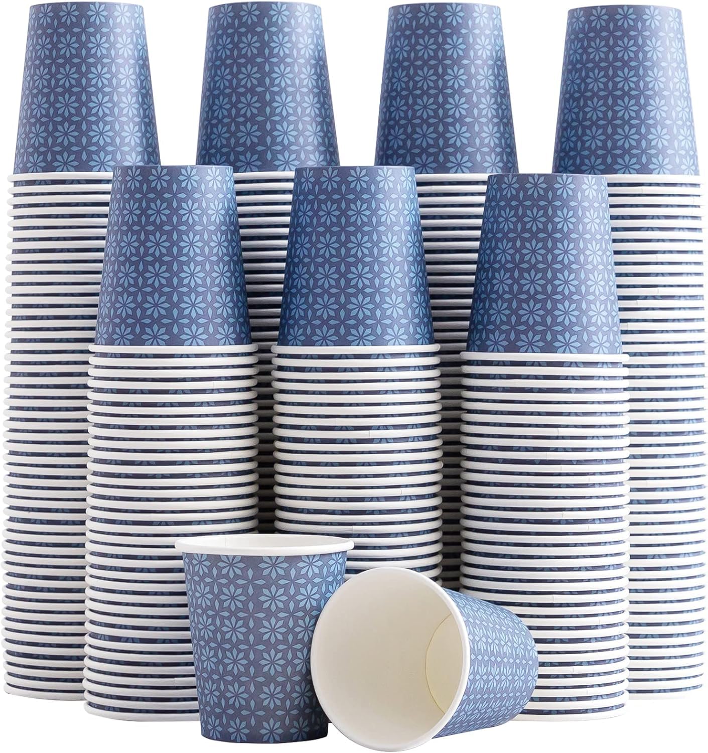 Navy Floral Disposable Cups - 300 Pack -15