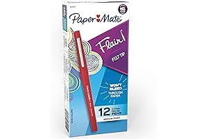 Write Boldly with Paper Mate Flair Felt Tip Pens in Red