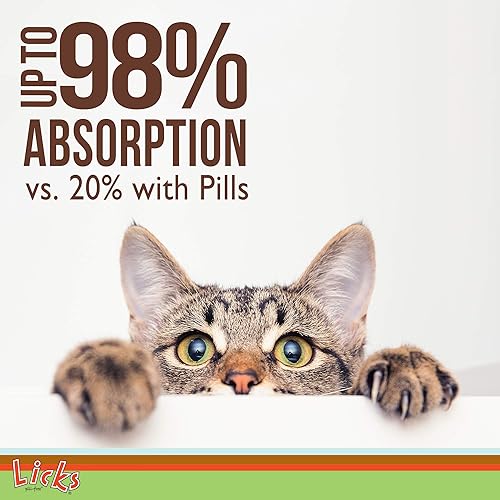 Miniatura 6 de Licks - Remedio para bolas de pelo para gatos - Tratamiento de bola de pelo para gatos que contiene aceite de semilla de lino, aceite de hígado de