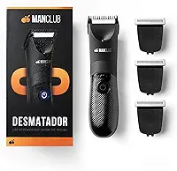 MANCLUB Desmatador® - Aparador Íntimo e Corporal | 3 Lâminas de Cerâmica Anti-Corte | Prova d’Água
