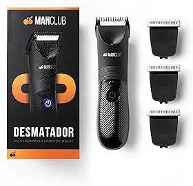 MANCLUB Desmatador® - Aparador Íntimo e Corporal | 3 Lâminas de Cerâmica Anti-Corte | Prova d’Água