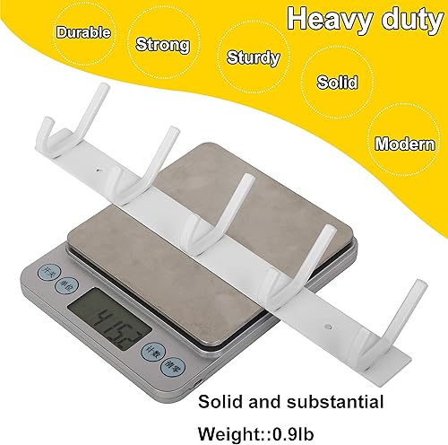 Miniatura 5 de WEBI Percheros para montar en la pared, ganchos para colgar en la pared, color blanco, gancho para colgar abrigos, 2 ganchos para colgar abrigos,