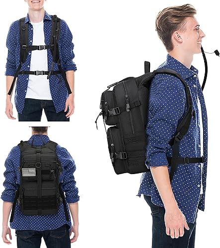 Miniatura 7 de Mochila de hidratación táctica 1050D con vejiga de agua de TPU de 3 litros, mochila de agua militar Molle perfecta para hombres y mujeres, paquete