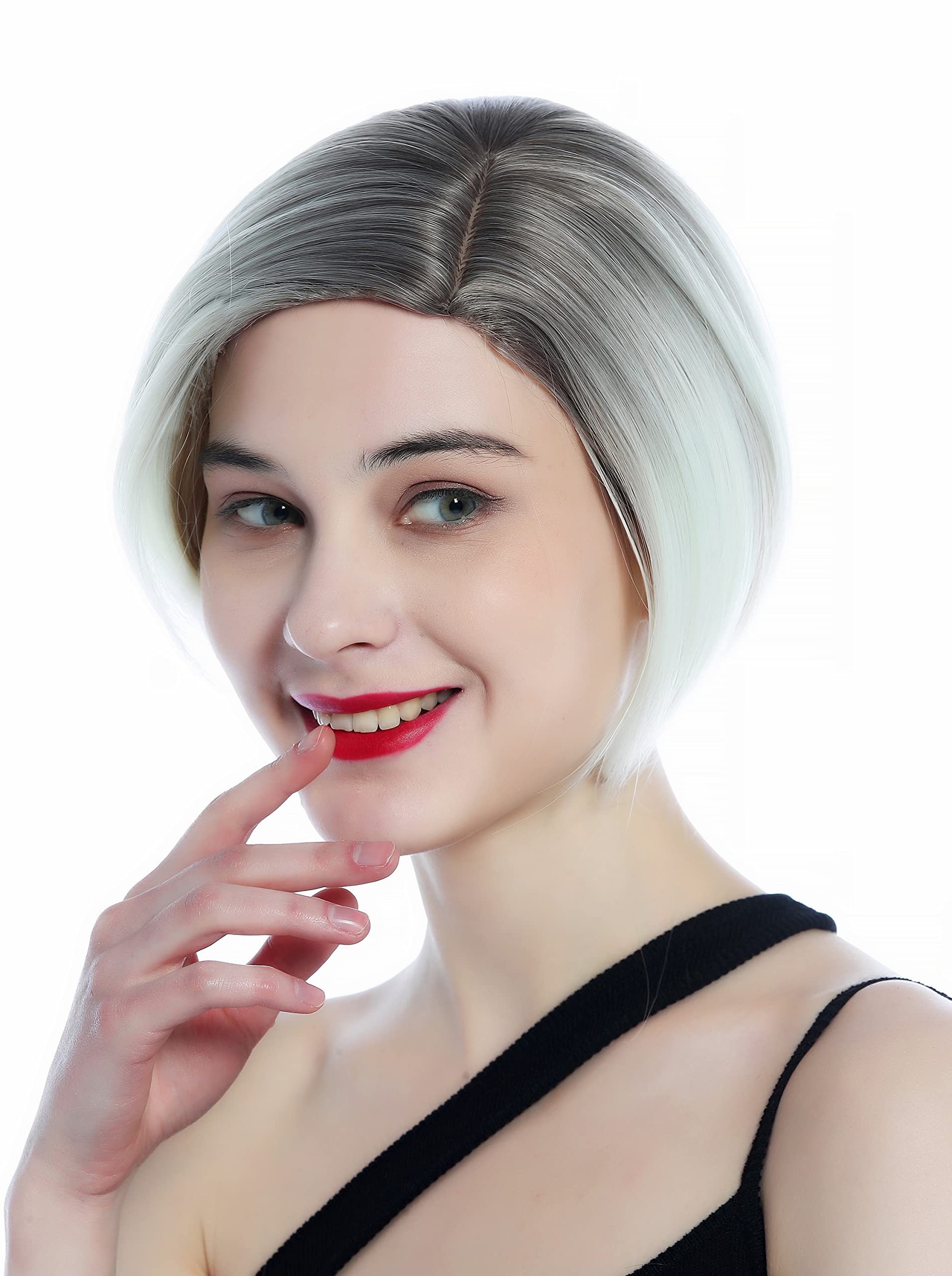 WIG ME UP - SZL0581-12T613 Ladies' Wih short smooth parting ombre dark blonde to platinum with copper blond mids - Image 3