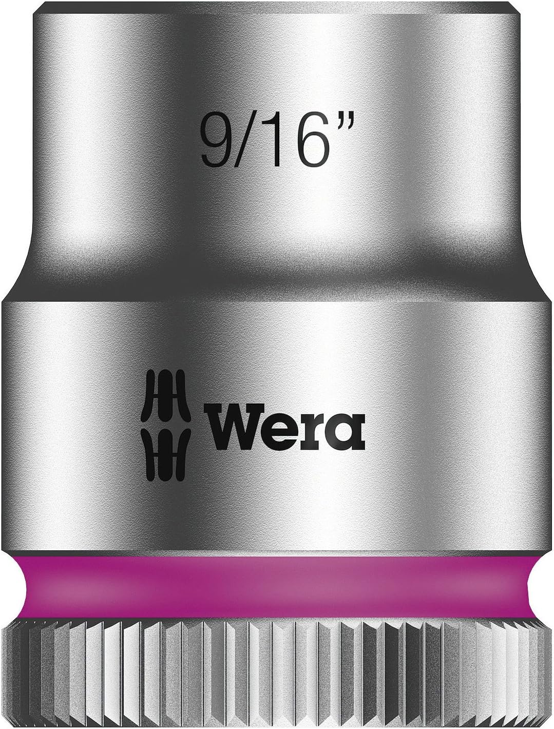 Wera 05003575001 9/16-Inch 8790 HMB Zyklop Socket with Hexagon Drive - Silver, White, 3/8 Zoll - 9/16 Zoll mm