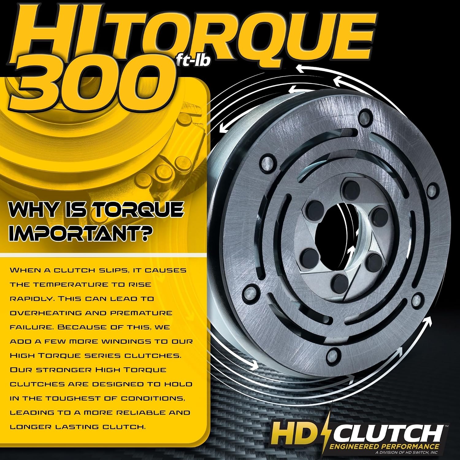 HD Switch BIGBearing HiTorque 300ftlb Billet Pulley Electric PTO Clutch AM104895 AM39209 AM100846 MA-GT-JD 9AL1 for John Deere 316 317 318 322 330 332 430 w/Larger Replaceable Pulley Bearing Tractor