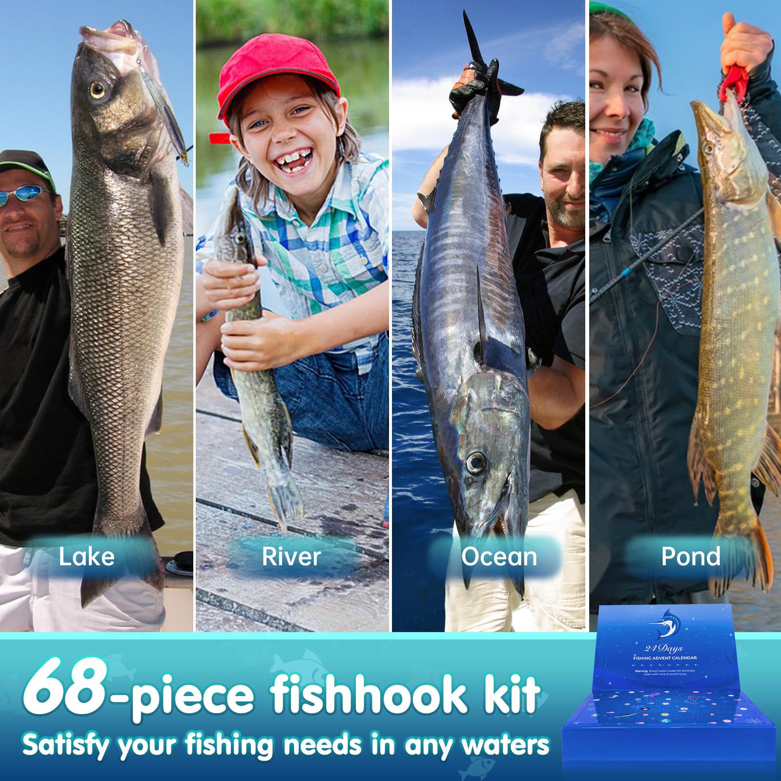 Advent Calendar For Men Advent Calendar 2025 Fishing Lure,Lifelike Multi Jointed Swimbait,Suitable For Adult Men Teen 2024 Fishing Advent Calendar