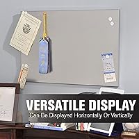 Vista 2 de Steelmaster Soho Collection pizarrón magnético con borrador en seco, rotulador e imanes, Plateado