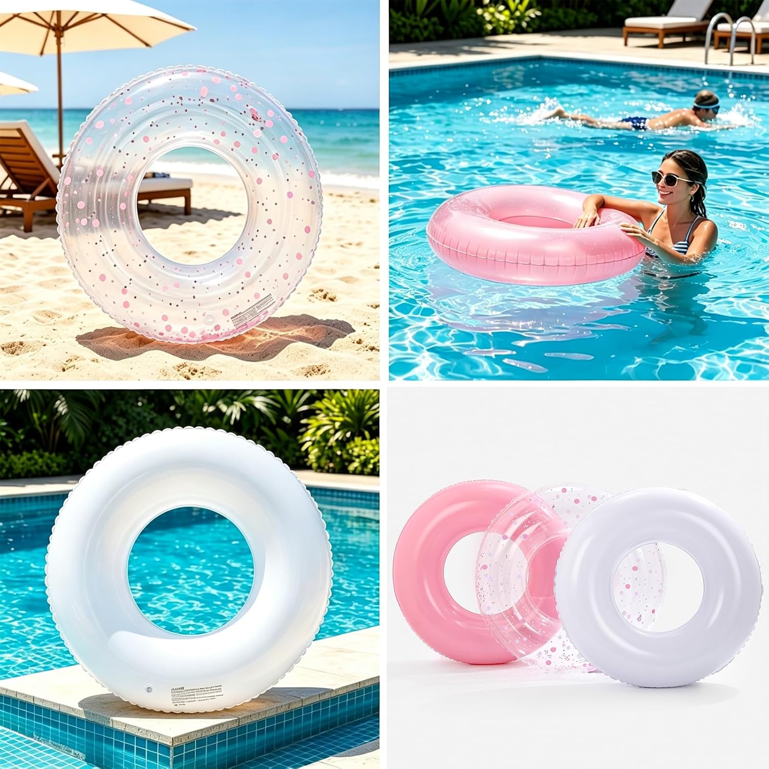 Large Inflatable Pool Floats 35Inch Pool Floaties Tubes- Pool Tubes Swim Rings Inflatable Pool Rings Float for Adults,Pool Floats for Themed Party Decoration