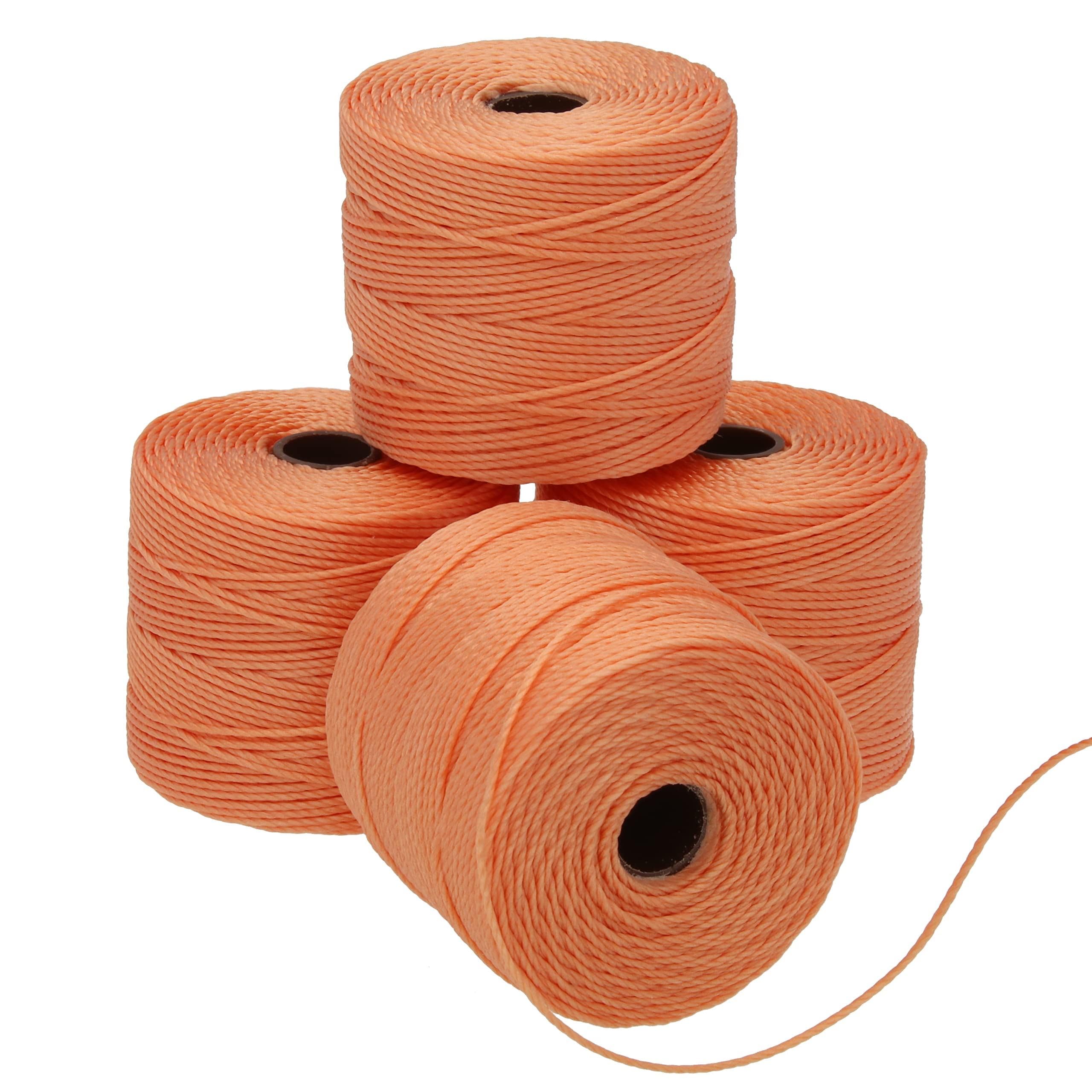 Fil nylon S-Lon #18 de Beadsmith couleur citrouille pour Kumihimo et crochet de bijoux