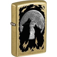 Zippo Lighter Wolves Howling at the Moon - Street Brass 81739